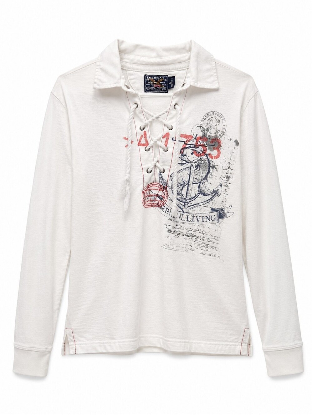 AMERICAN LIVING 100% Cotton Longsleeve Womens Top - Picture 3 of 6